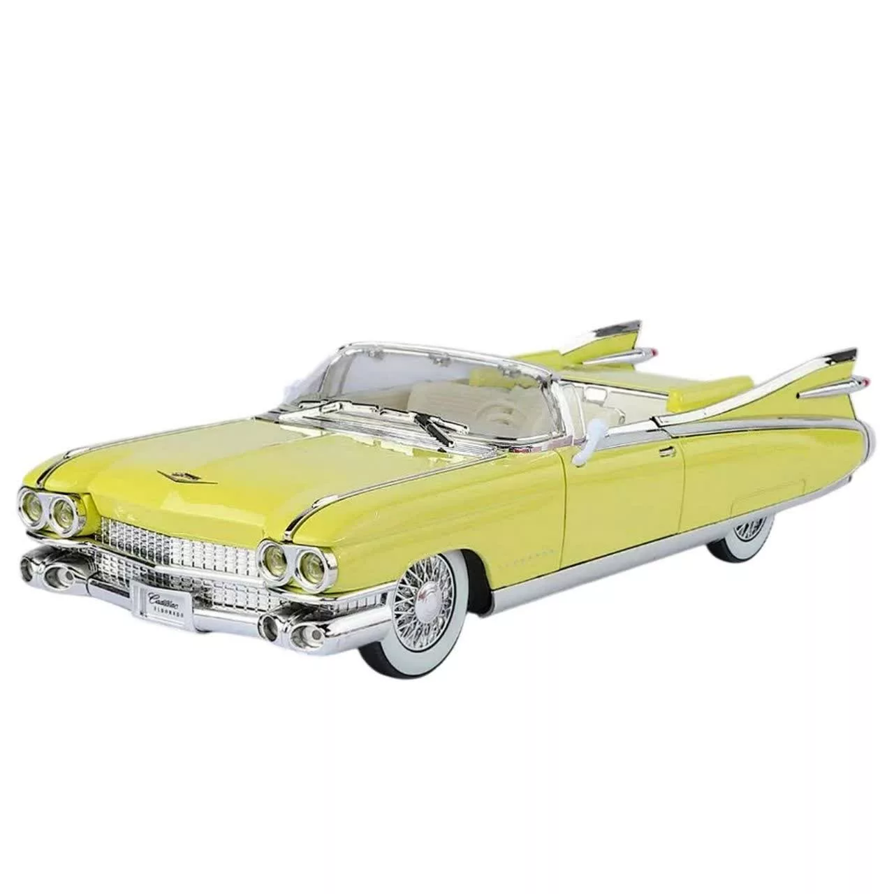 ماکت ماشین ناب سل مدل کادیلاک الدورادو کروک فلزی موزیکال چراغدار عقب کش کد Cadillac Eldorado Metal Musical Lighted Car