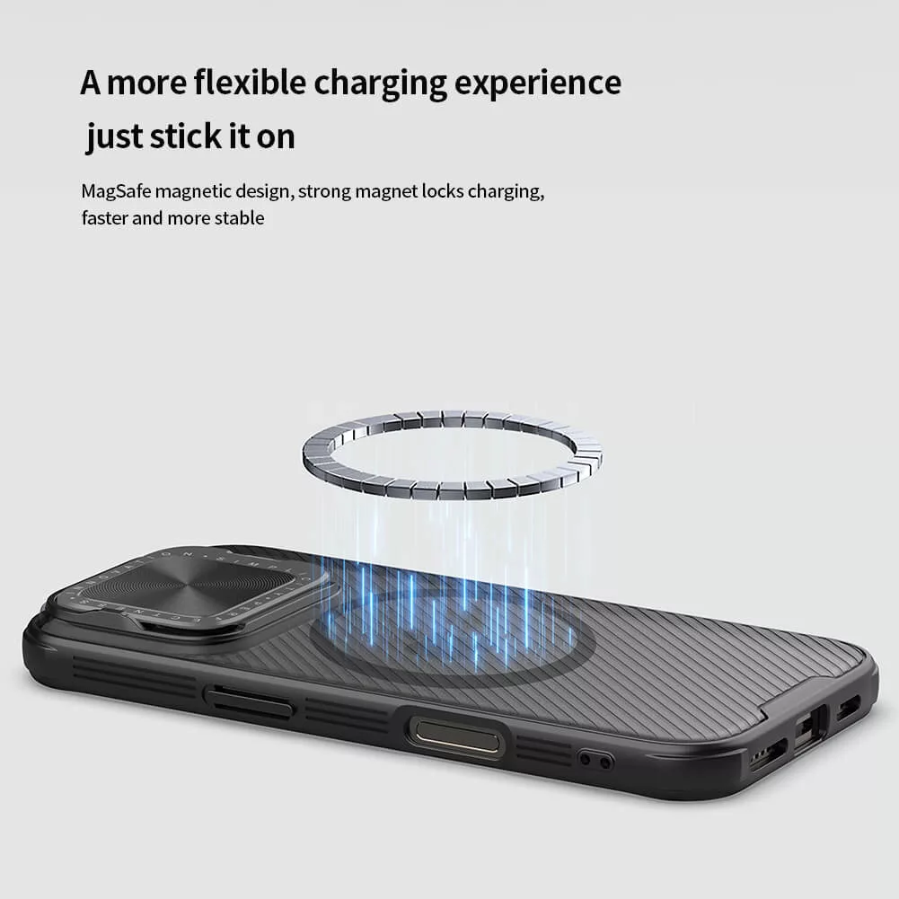 کاور نیلکین مدل Camshield Prop Magnetic Clear مناسب برای گوشی موبایل اپل iPhone 16 Pro
