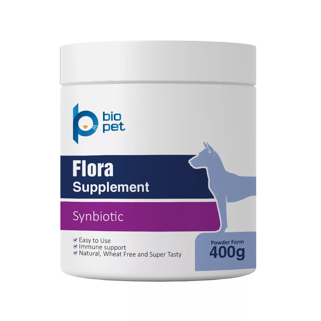 پودر پروبیوتیک و پریبیوتیک سگ بایو پت مدل Flora وزن 400 گرم پودر پروبیوتیک و پریبیوتیک سگ بایو پت مدل Flora وزن 400 گرم