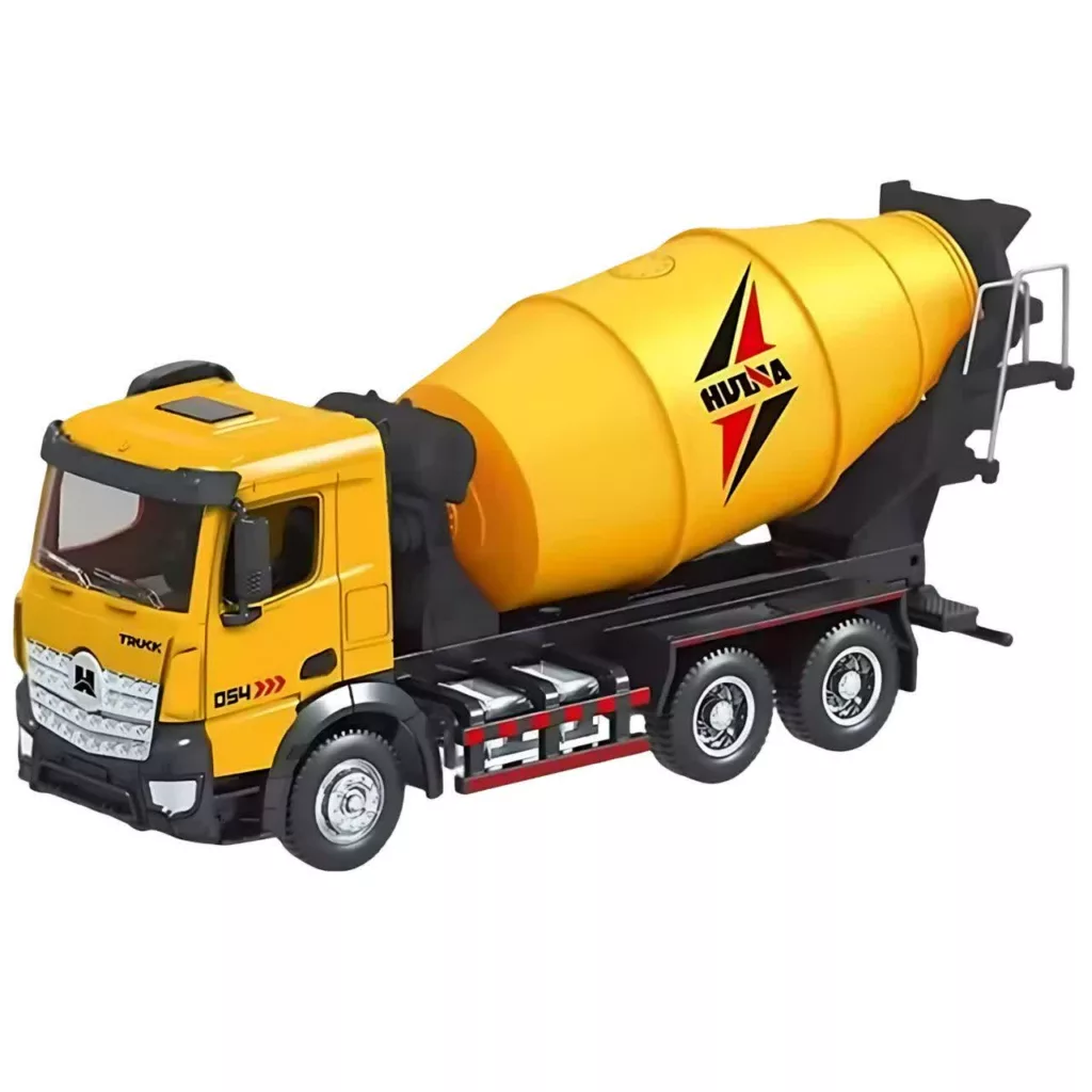 ماکت ماشین ناب سل مدل کامیون راهسازی میکسر فلزی هوینا کد HUINA MIXER TRUCK 1737