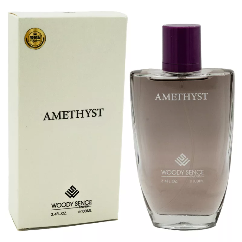ادوپرفیوم زنانه وودی سنس مدل Amethyst با رایحه خنک حجم 100 میلی لیتر