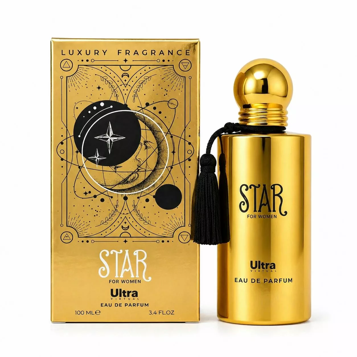ادوپرفیوم زنانه اولترا ویرچوآل مدل Star با رایحه گرم حجم 100 میلیلیتر ادوپرفیوم زنانه اولترا ویرچوآل مدل Star با رایحه گرم حجم 100 میلیلیتر