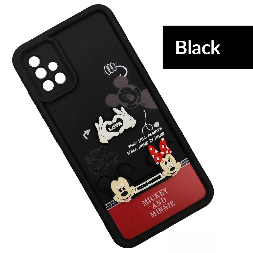 کاور موفی مدل Silicone Puffer Minni Mouse Strap مناسب برای گوشی موبایل سامسونگ Galaxy A71 به همراه بندآویز