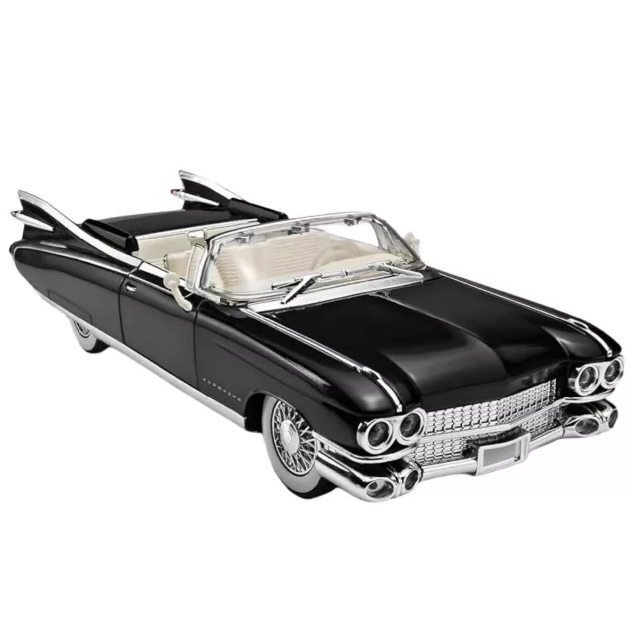 ماکت ماشین ناب سل مدل کادیلاک الدورادو کروک فلزی موزیکال چراغدار عقب کش کد Cadillac Eldorado Metal Musical Lighted Car