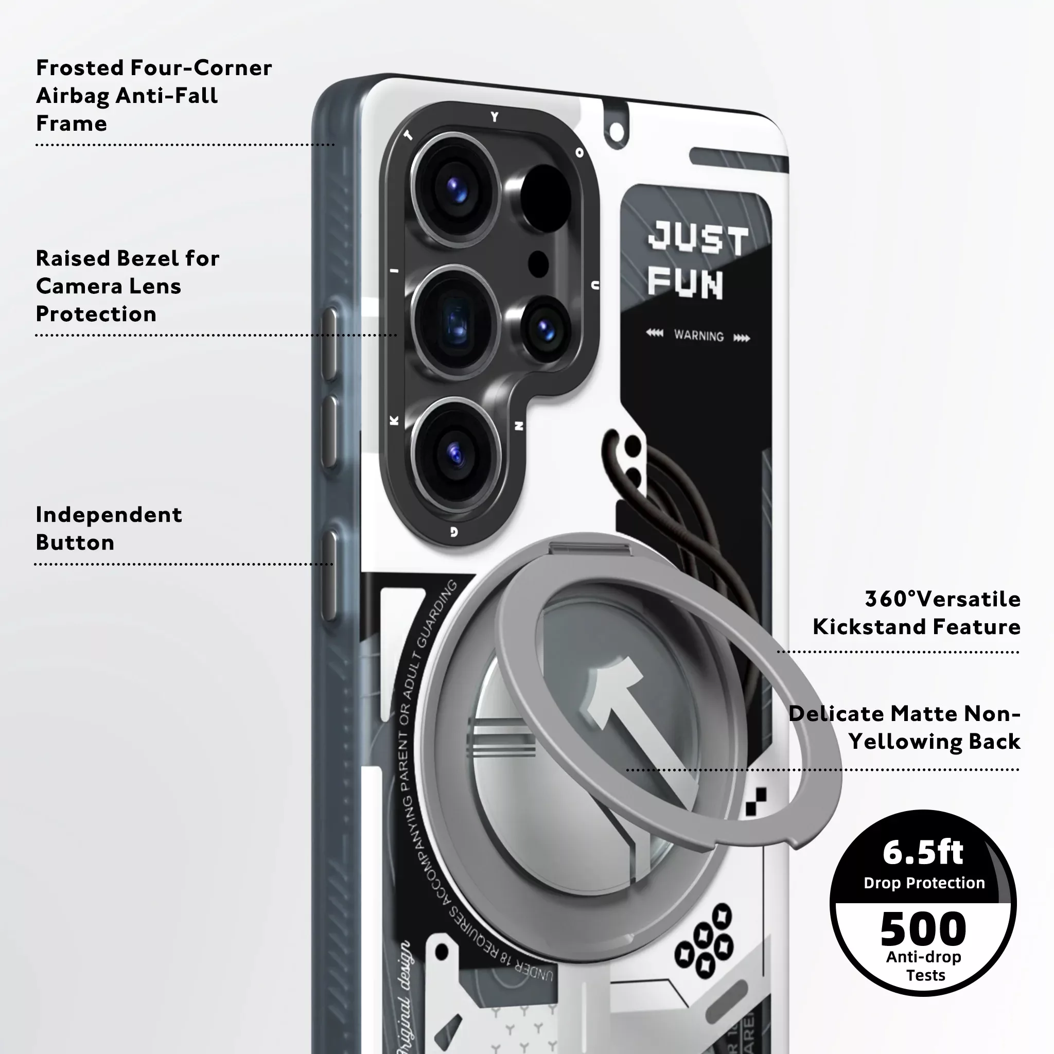 کاور یانگ کیت مدل 01-Cyberpunk 360° Spin Magnetic Stand Case مناسب برای گوشی موبایل سامسونگ Galaxy S25 Ultra