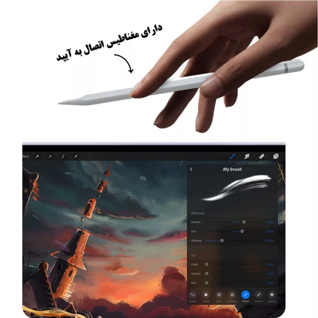 قلم لمسی یوجیک مدل Ipad 10S مناسب برای تبلت اپل Ipad pro