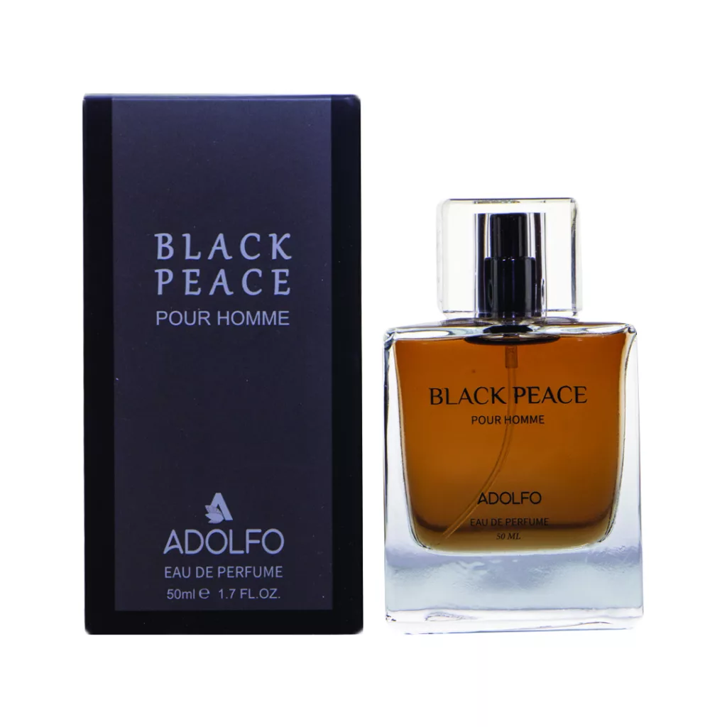 ادو پرفیوم مردانه آدولفو مدل black peace حجم 50 میلی لیتر