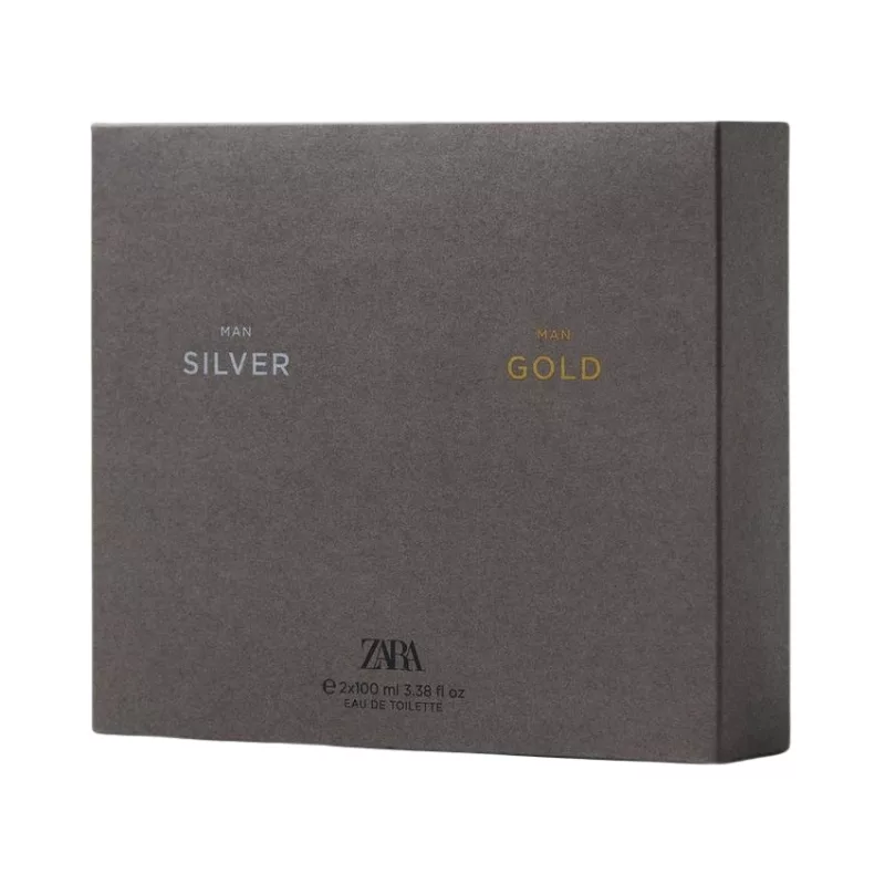 ادو تویلت مردانه زارا مدل Gold . Silver با رایحه خنک حجم 100 میلی لیتر بسته 2 عددی