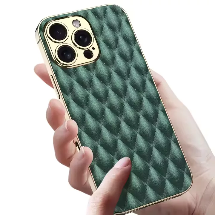 کاور جی کی کی مدل LEATHER (RHOMBOID) مناسب برای گوشی موبایل سامسونگ Galaxy S24 plus