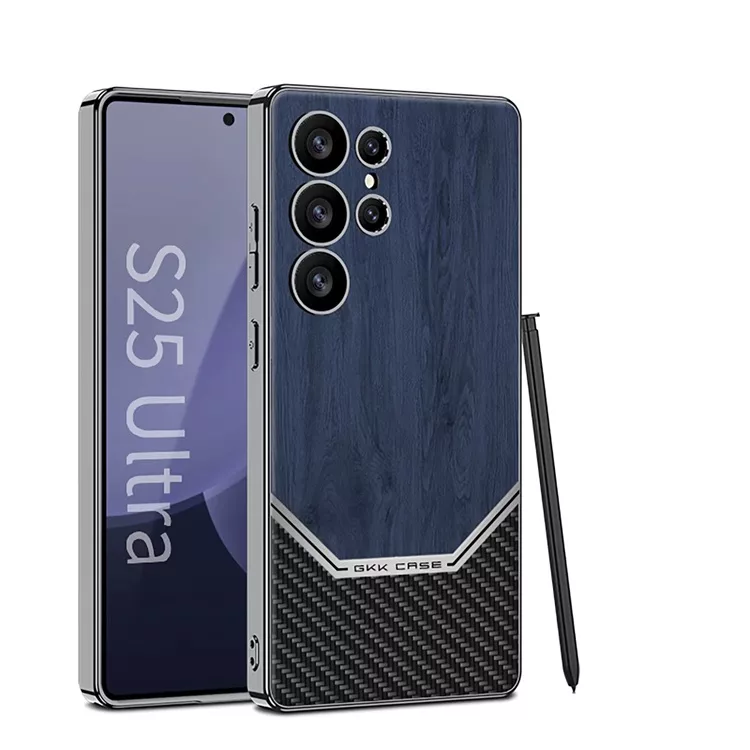 کاور جی کی کی مدل LEATHER WOOD GRAIN مناسب برای گوشی موبایل سامسونگ Galaxy S25 ultra
