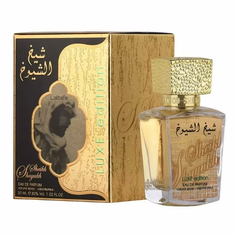 ادو پرفیوم مردانه لطافه مدل شیخ الشیوخ لوکس ادیشن با رایحه شیرین حجم 100 میلی لیتر