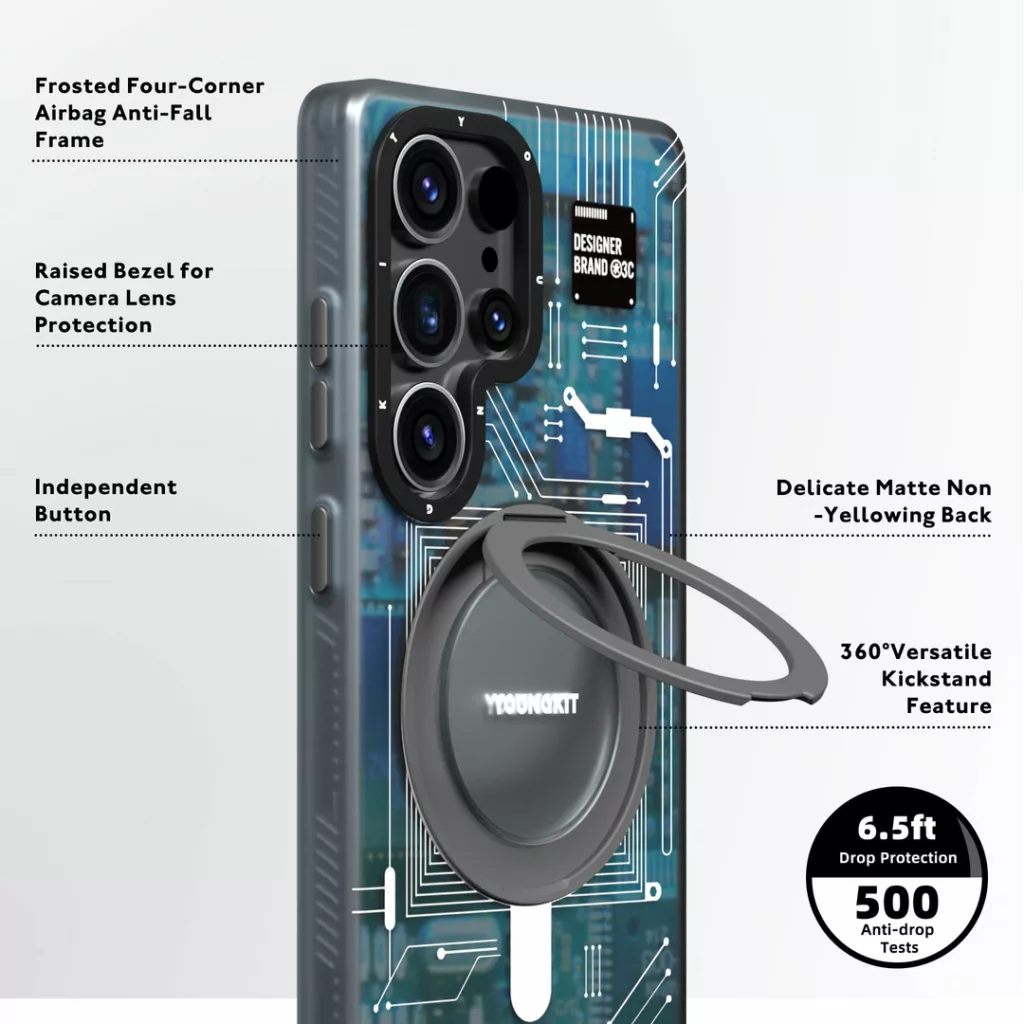 کاور یانگ کیت مدل Technology Rotating bracket مناسب برای گوشی موبایل سامسونگ Galaxy S25 Ultra