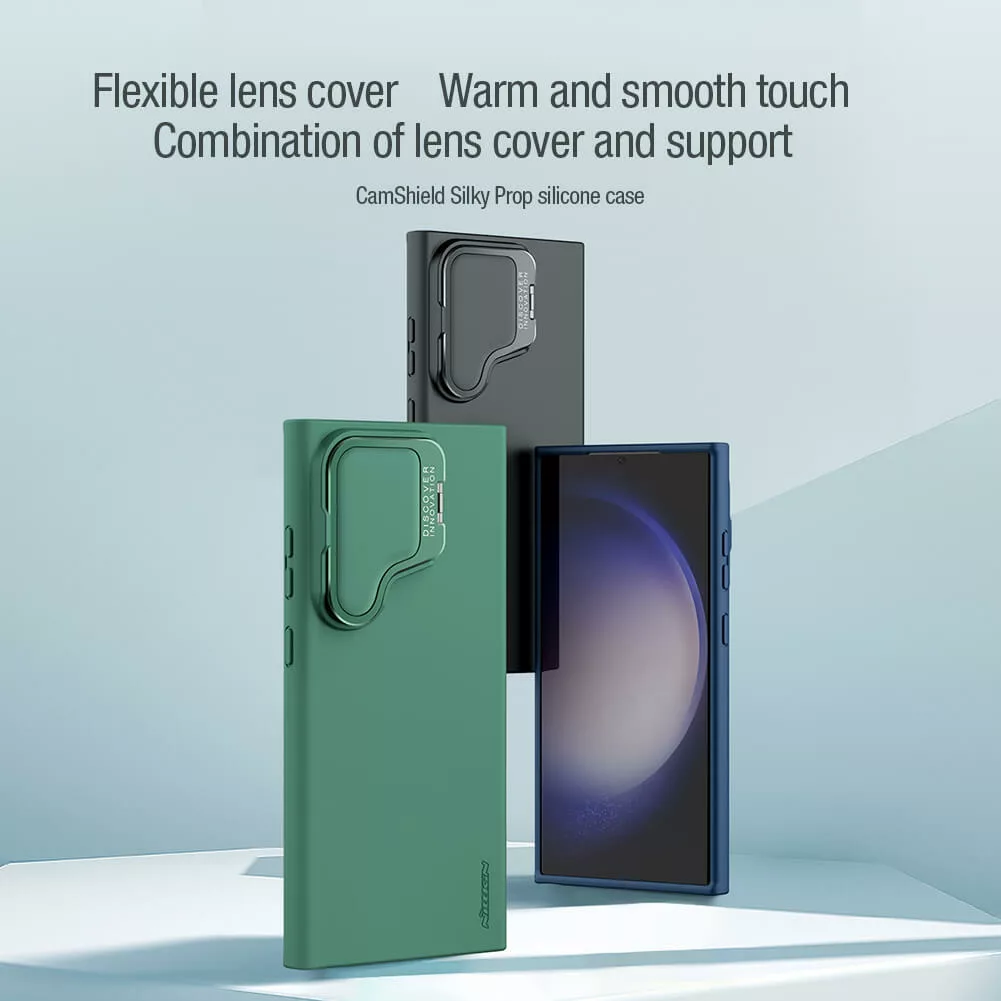 کاور نیلکین مدل CamShield Silky Prop Silicon مناسب برای گوشی موبایل سامسونگ Galaxy S24 Ultra