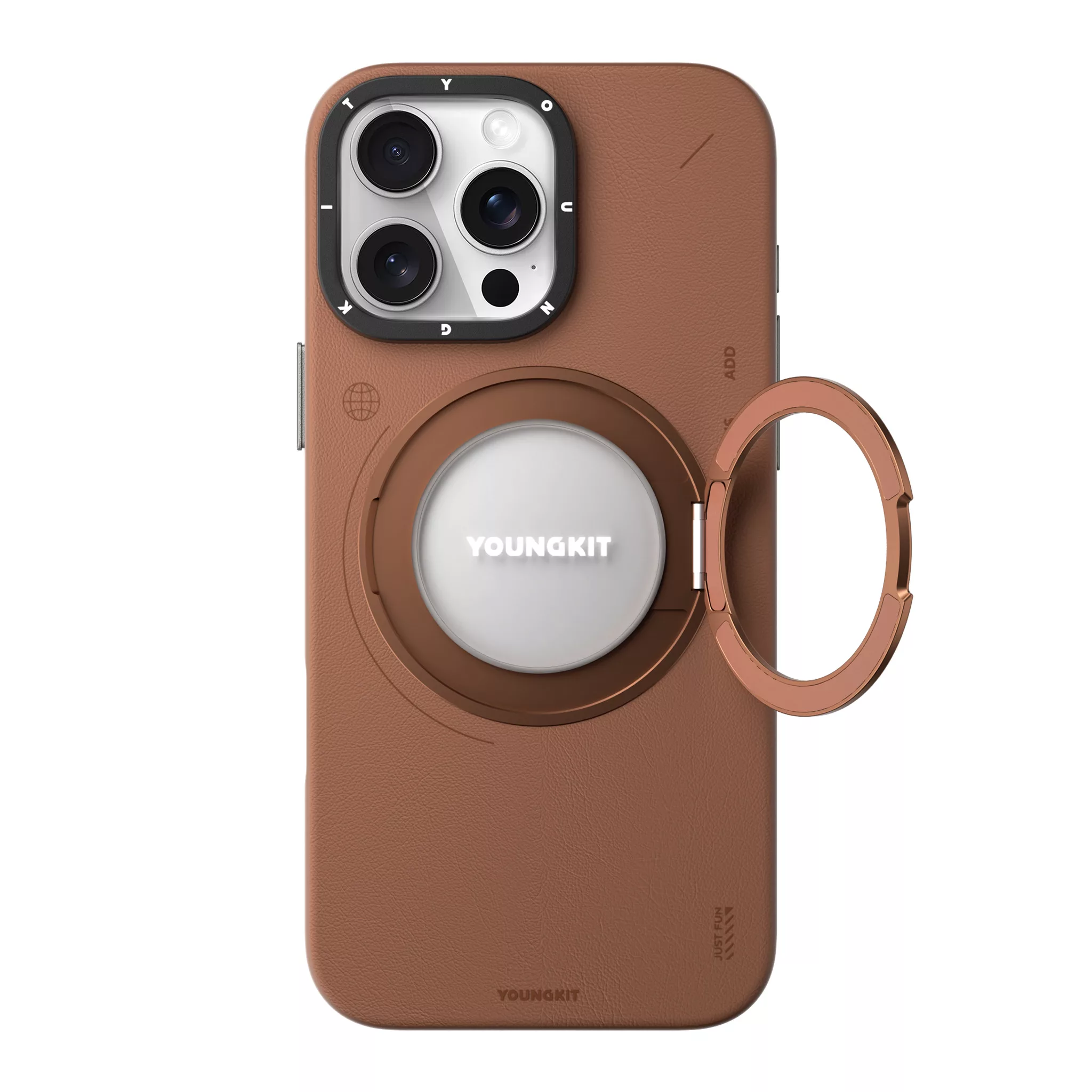 کاور یانگ کیت مدل tech leather کد KJPZHJ001 مناسب برای گوشی موبایل اپل IPHONE 16 Pro