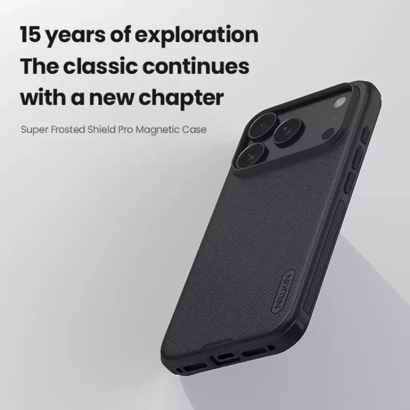 کاور نیلکین مدل Super Frosted Shield Pro Magnetic مناسب برای گوشی موبایل اپل iPhone 17 Pro