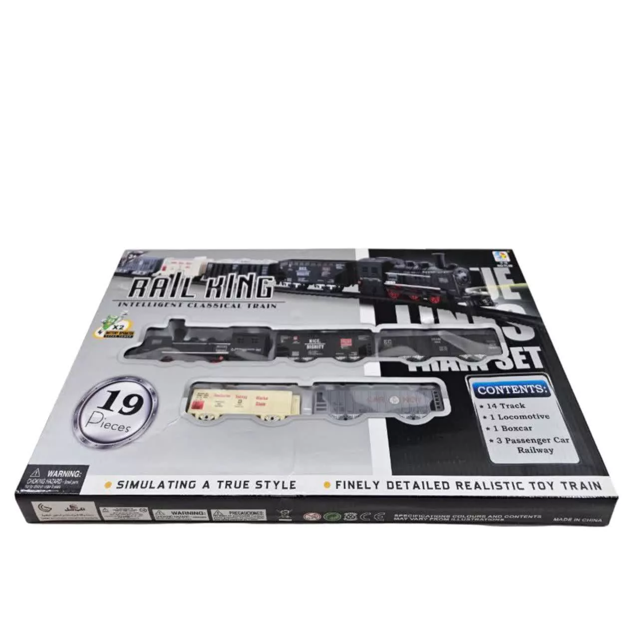 قطار بازی ناب سل مدل 19تکه ناب سل مدل کلاسیک ریل کینگ کد 19pcs RAIL KING INTELLIGENT CLASSICAL