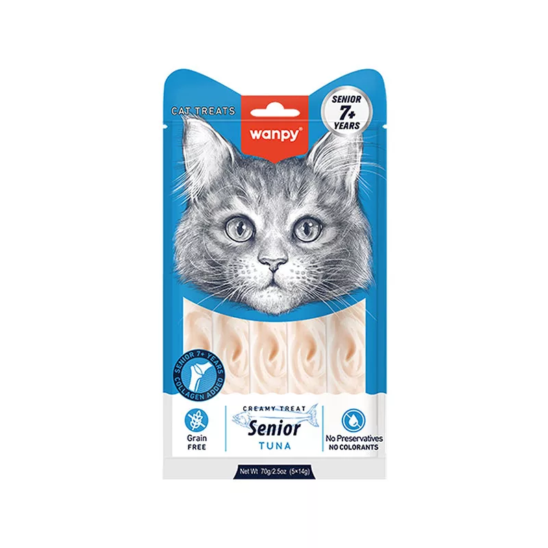 بستنی گربه ونپی مدل Creamy Treat Senior طعم مرغ وزن 70 گرم