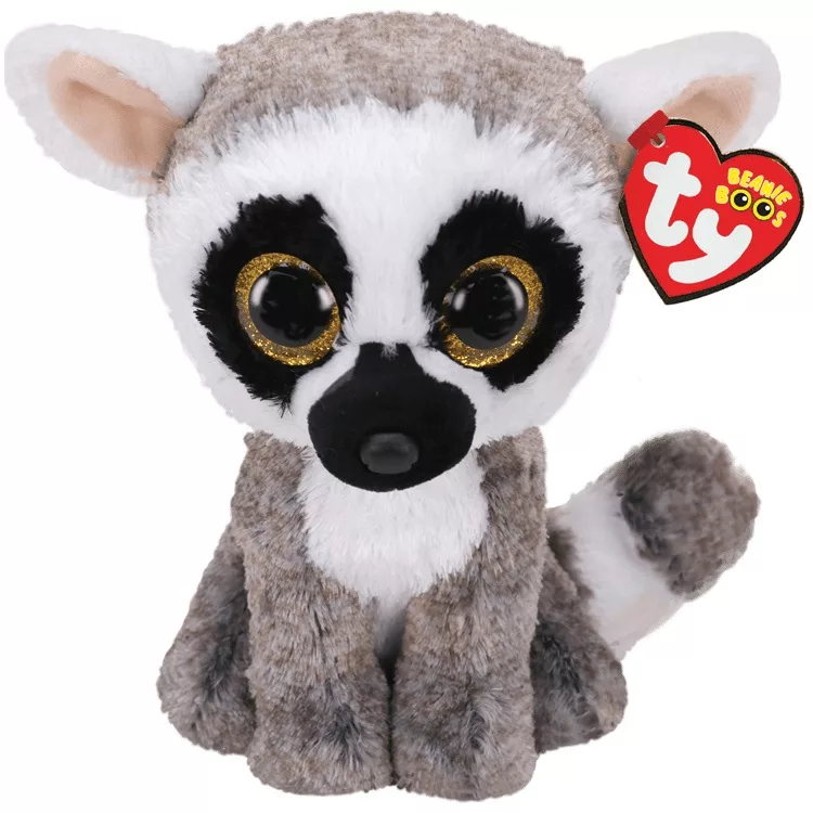 عروسک تی وای طرح میمون لمور مدل TY Lemur Linus  ارتفاع 17 سانتی‌متر