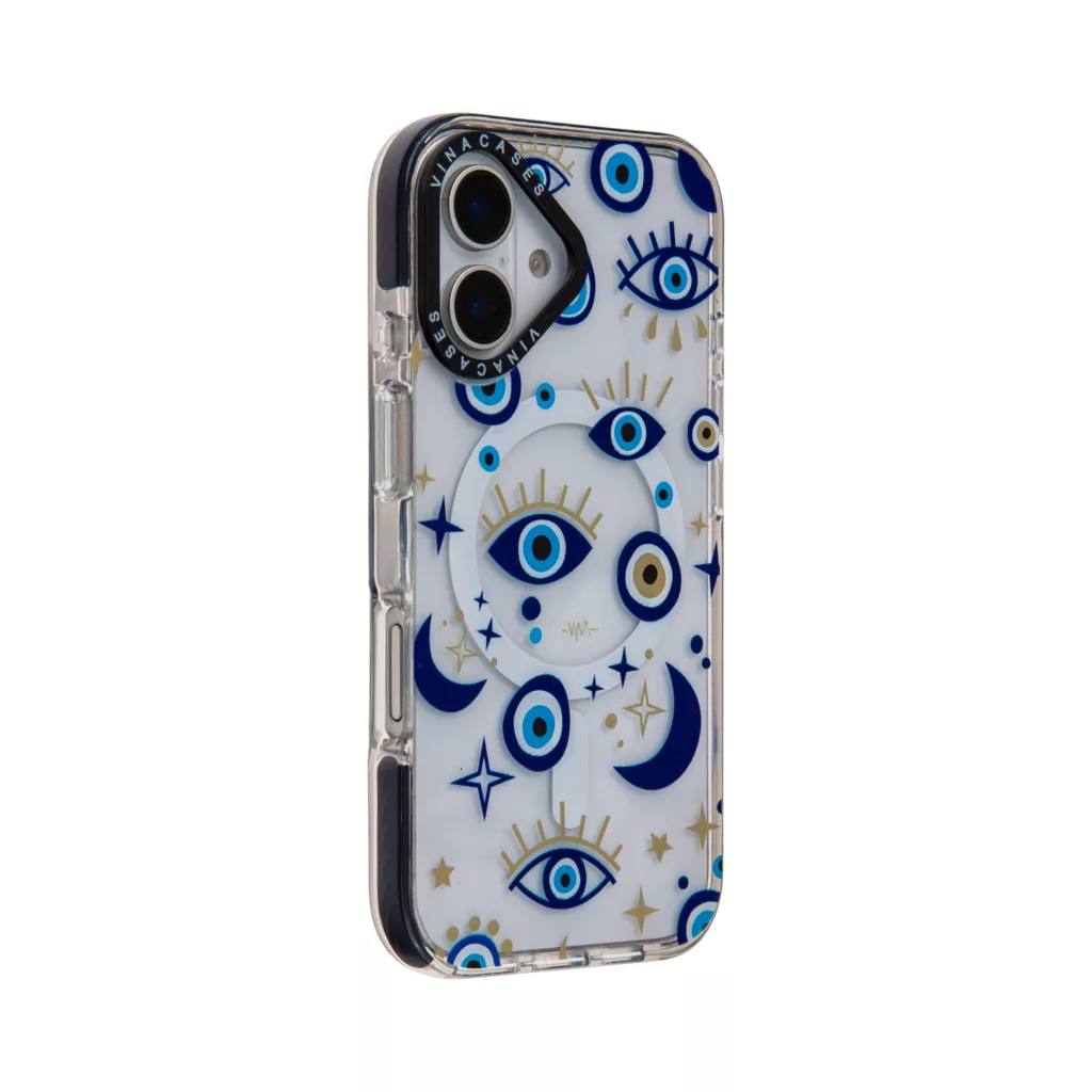کاور ویناکیسز مدل Gold and Blue eyes MagSafe مناسب برای گوشی موبایل اپل iphone 16