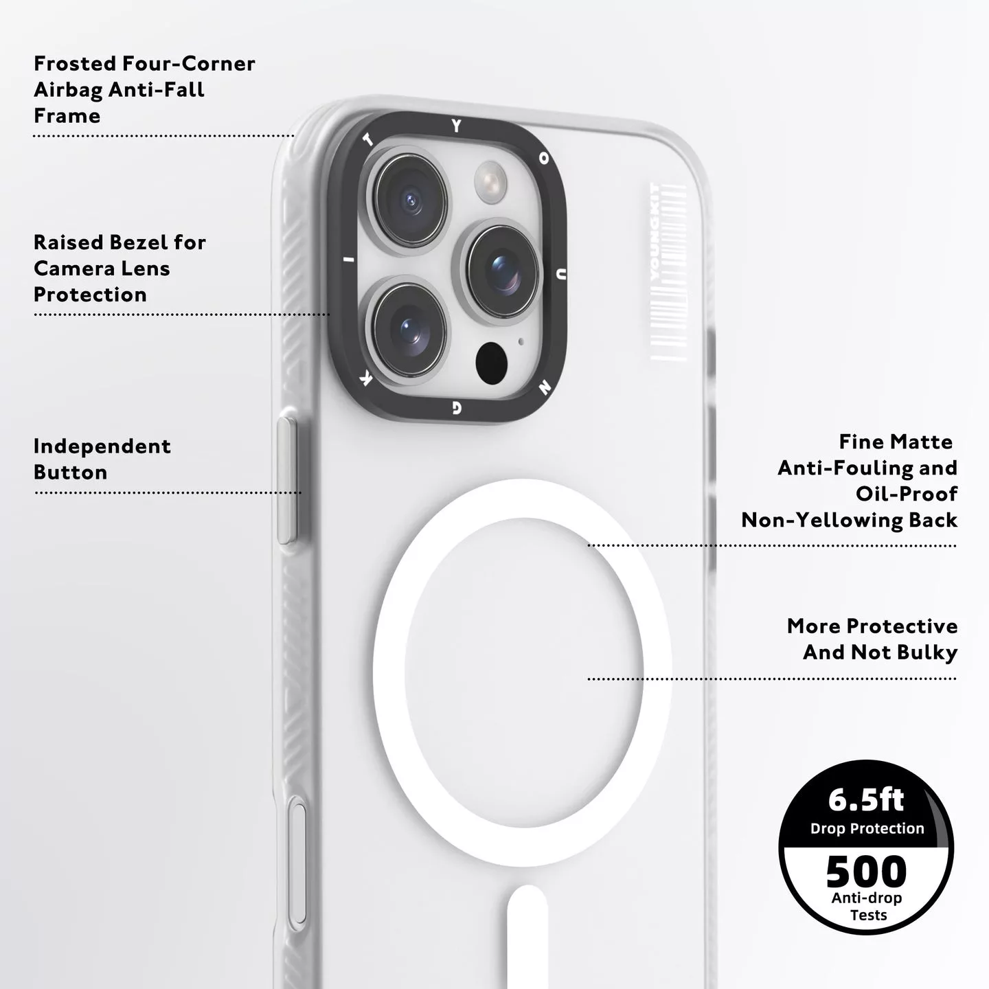 کاور یانگ کیت مدل Hidden Sand مناسب برای گوشی موبایل اپل iphone 16 pro max