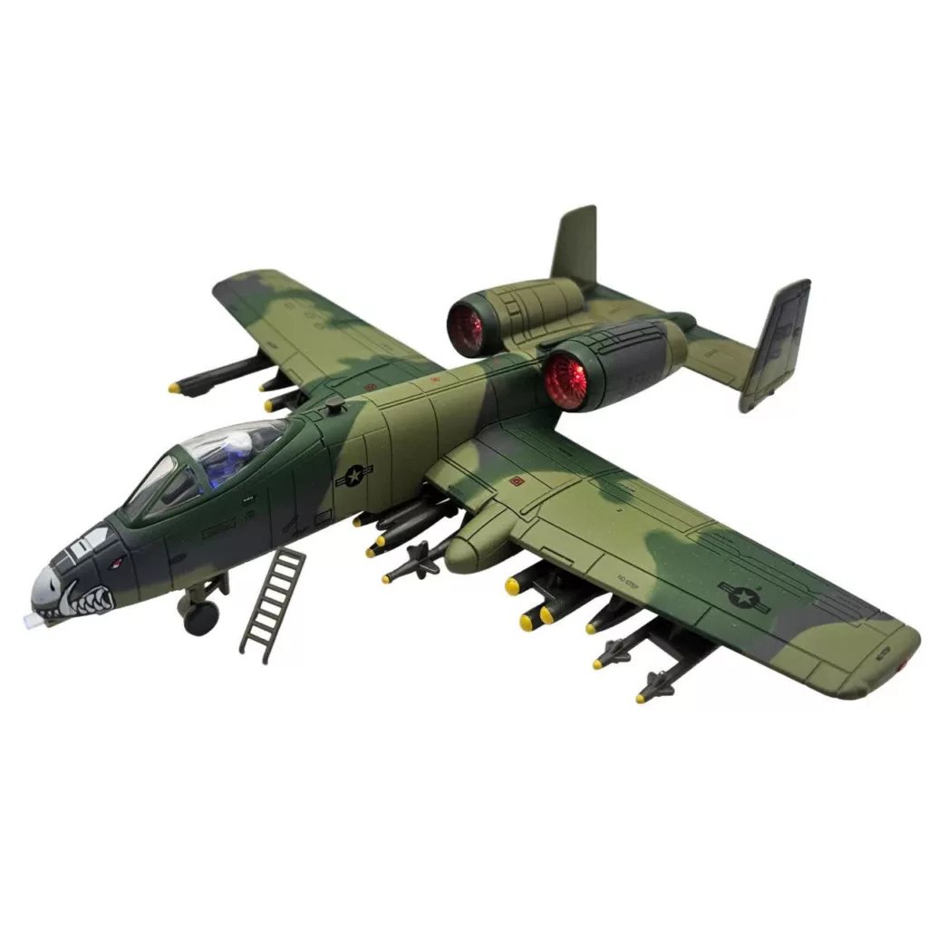 ماکت هواپیما ناب سل مدل تاندربولت دو تمام فلز موزیکال چراغدار عقب کش Musical fighter jet with lights thunderbolt2