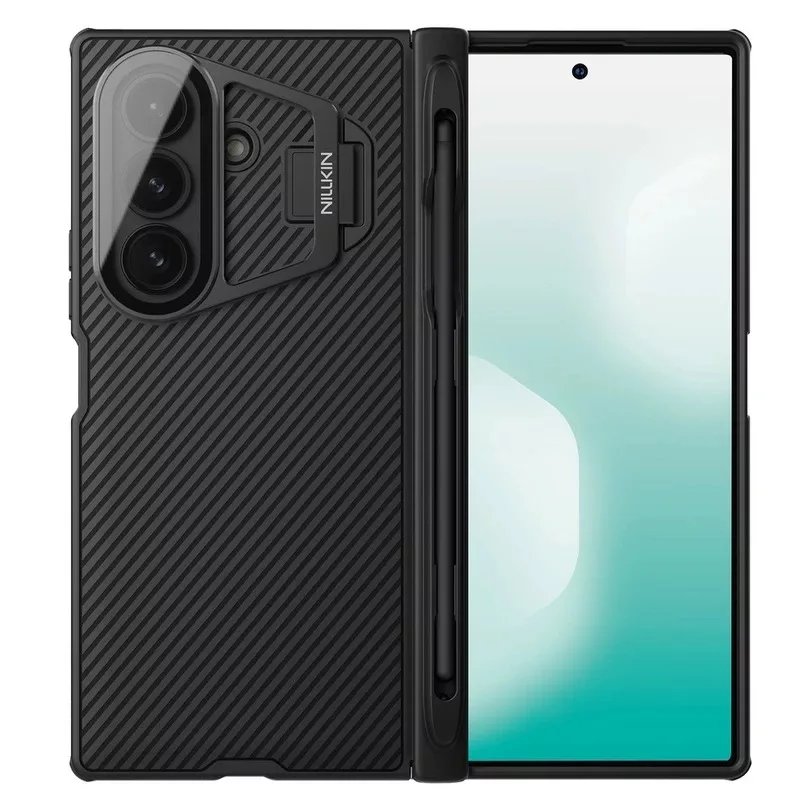 کاور نیلکین مدل Camshield Prop Magnetic Stylus Pen & Transparent Lens Cover Version مناسب برای گوشی موبایل سامسونگ Galaxy Z Fold 7 / W26