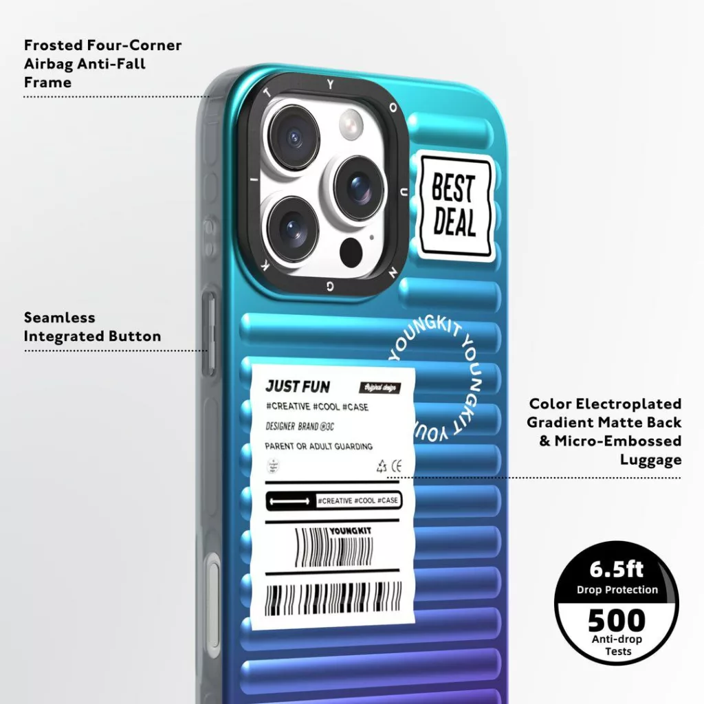 کاور یانگ کیت مدل Color-Changing Luggage مناسب برای گوشی موبایل اپل iphone 16pro