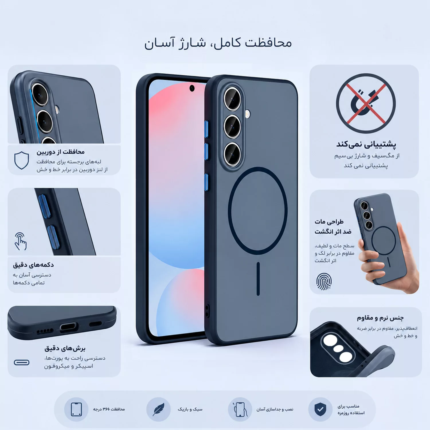 کاور ونزو مدل Elite مناسب برای گوشی موبایل سامسونگ Galaxy A07