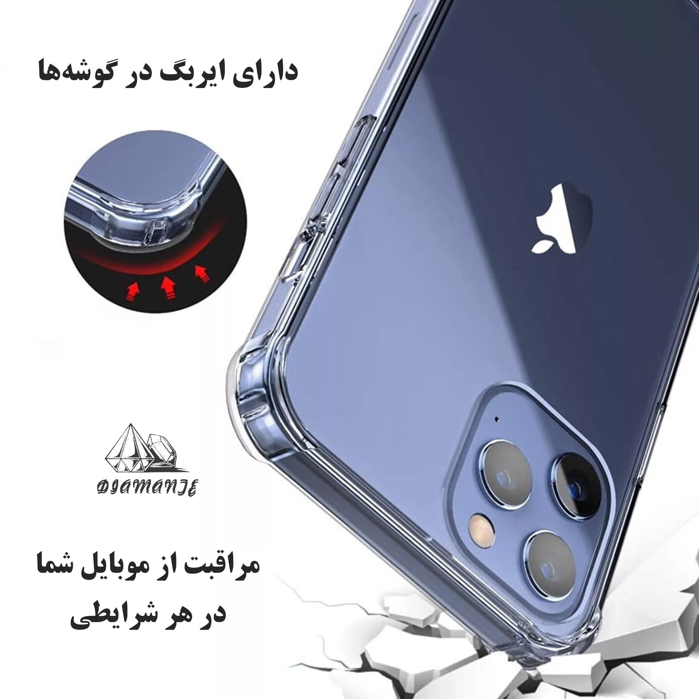 کاور دیامانته مدل Bianco Navy مناسب برای گوشی موبایل سامسونگ Galaxy M31