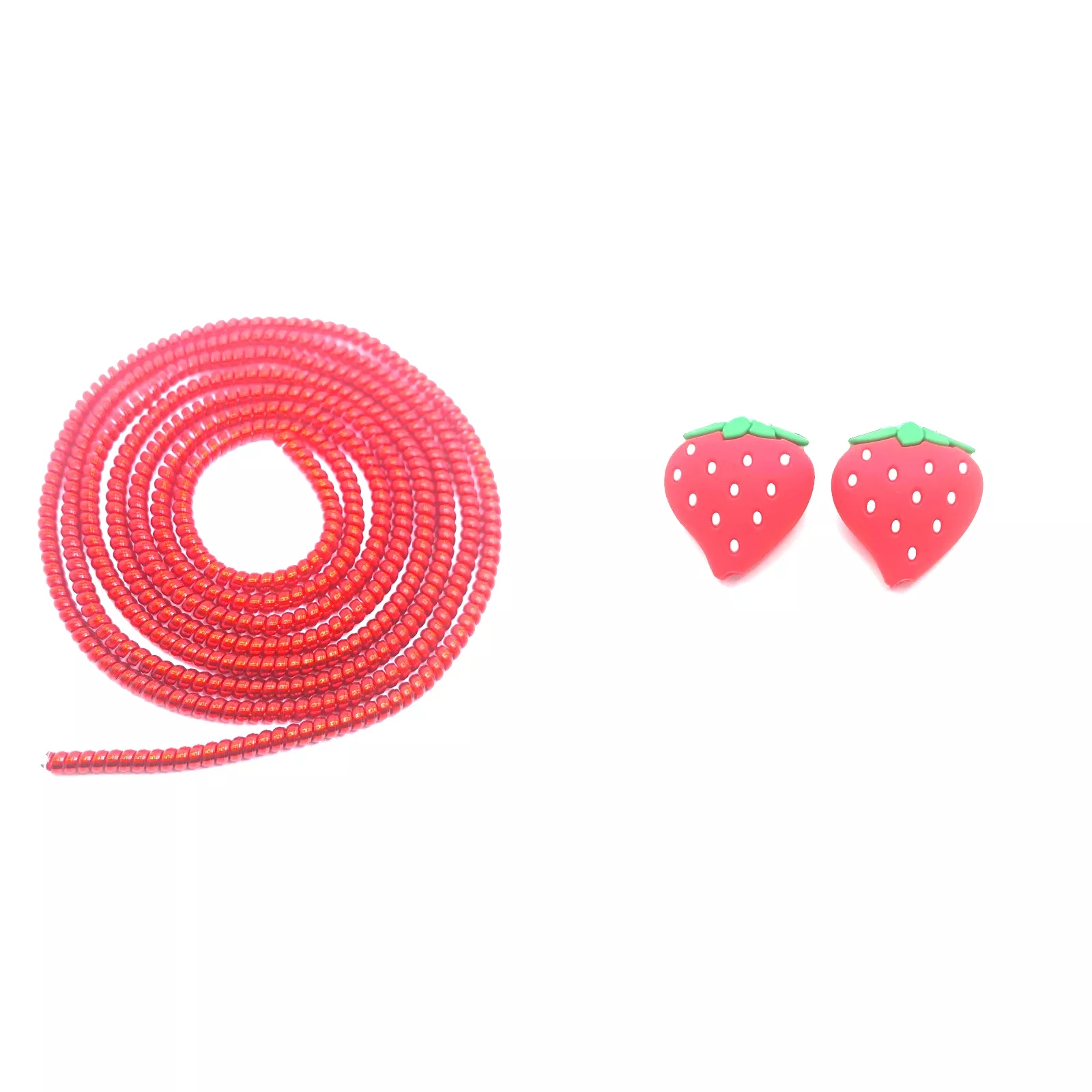 محافظ کابل شارژ و هندزفری مدل Strawberry44 بسته سه عددی