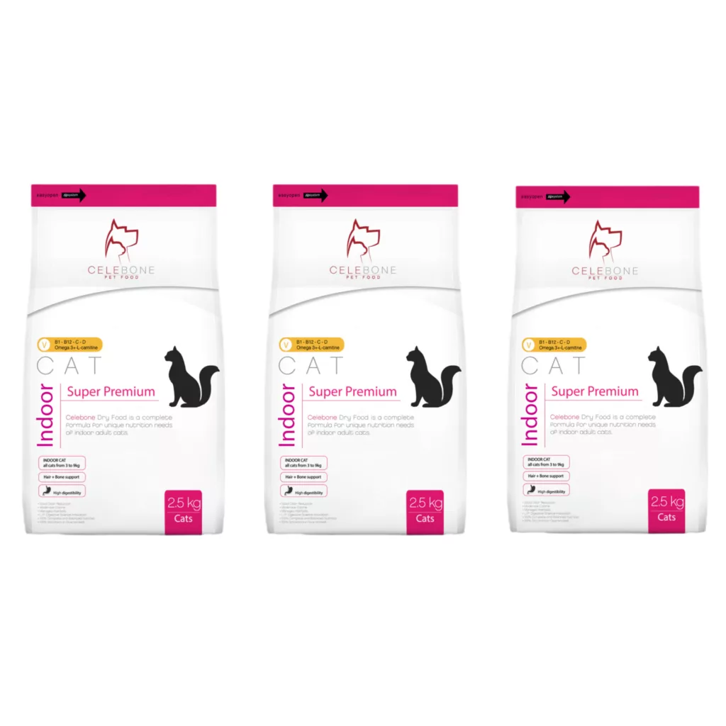 غذای خشک گربه سلبن مدل Indoor Cat وزن 2.5 کیلوگرم بسته 3 عددی