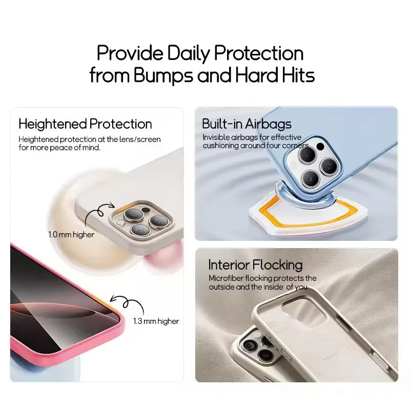 کاور بیسوس مدل Liquid Silicone Magnetic مناسب برای گوشی اپل iPhone 16 Pro Max