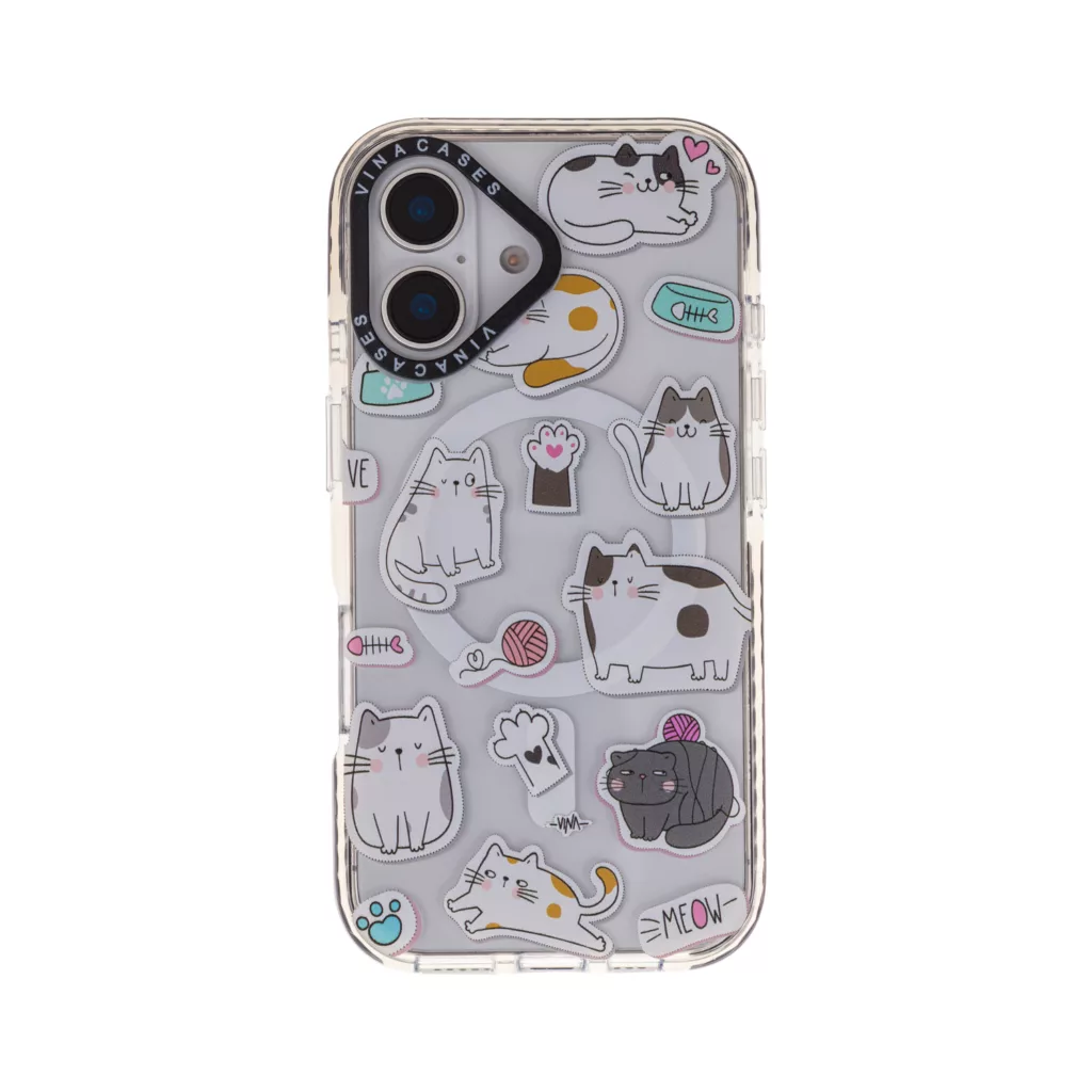 کاور ویناکیسز مدل Super cute cats MagSafe مناسب برای گوشی موبایل اپل iphone 16