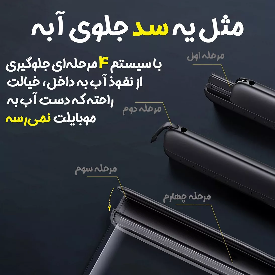 کیف ضد آب باسئوس مدل ACFSD-E مناسب برای گوشی موبایل  سایز 7.2 اینچ به همراه بند