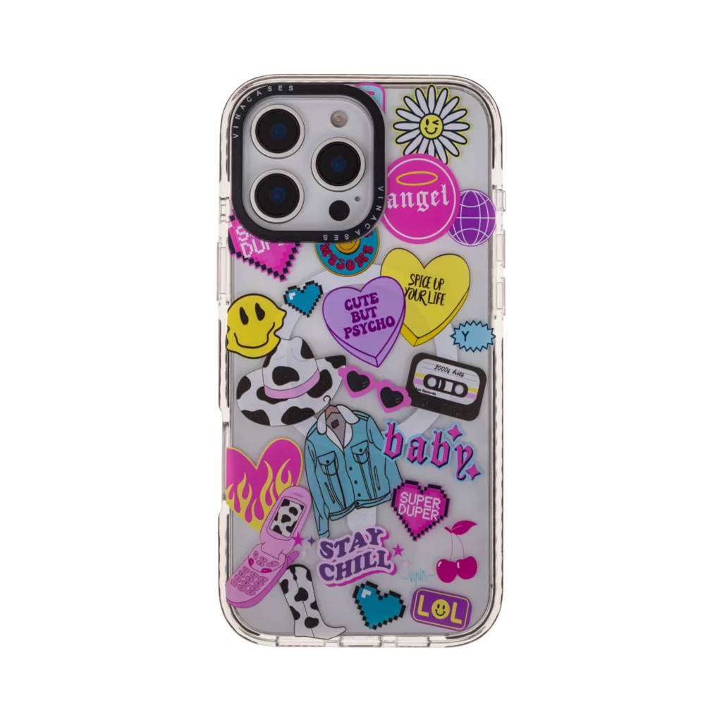 کاور ویناکیسز مدل The 90s stickers MagSafe مناسب برای گوشی موبایل اپل iphone 16 pro max