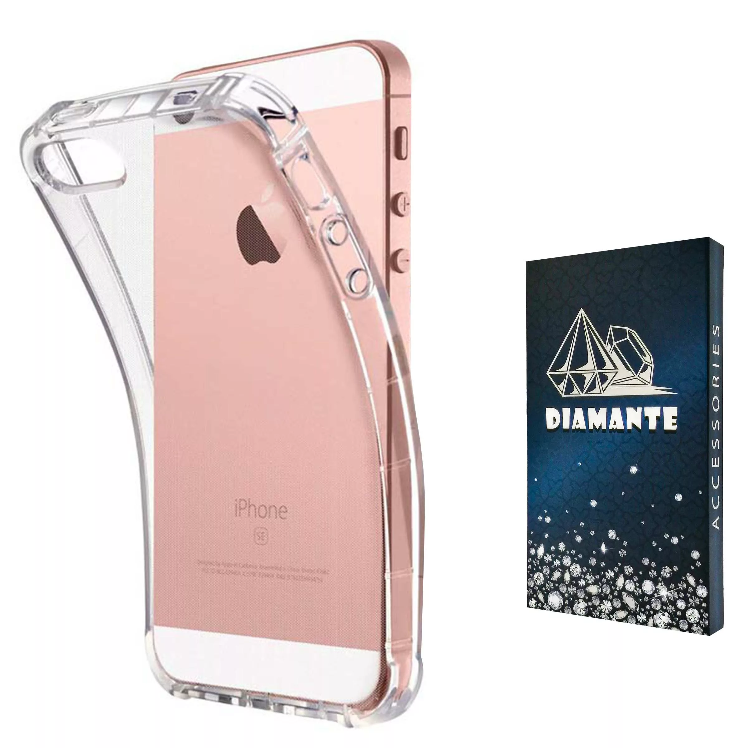 کاور دیامانته مدل shiny navy مناسب برای گوشی موبایل اپل iPhone 5 / 5s / Se