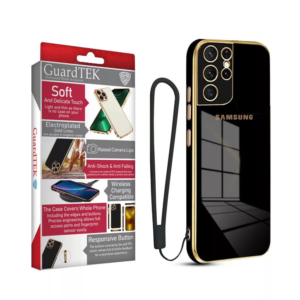 کاور گاردتک اساک مدل My Case Strap مناسب برای گوشی موبایل سامسونگ Galaxy S21 Ultra به همراه بندآویز