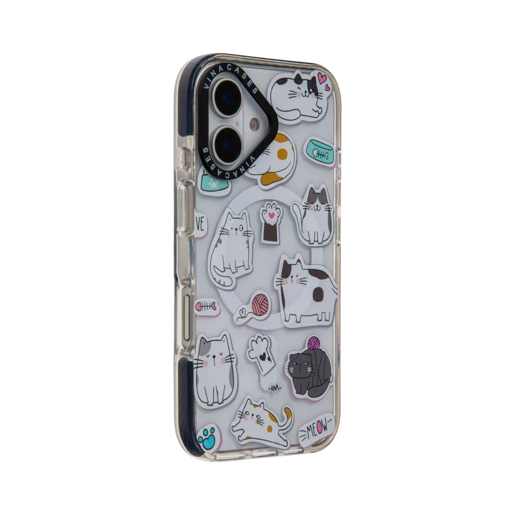 کاور ویناکیسز مدل Super cute cats MagSafe مناسب برای گوشی موبایل اپل iphone 16