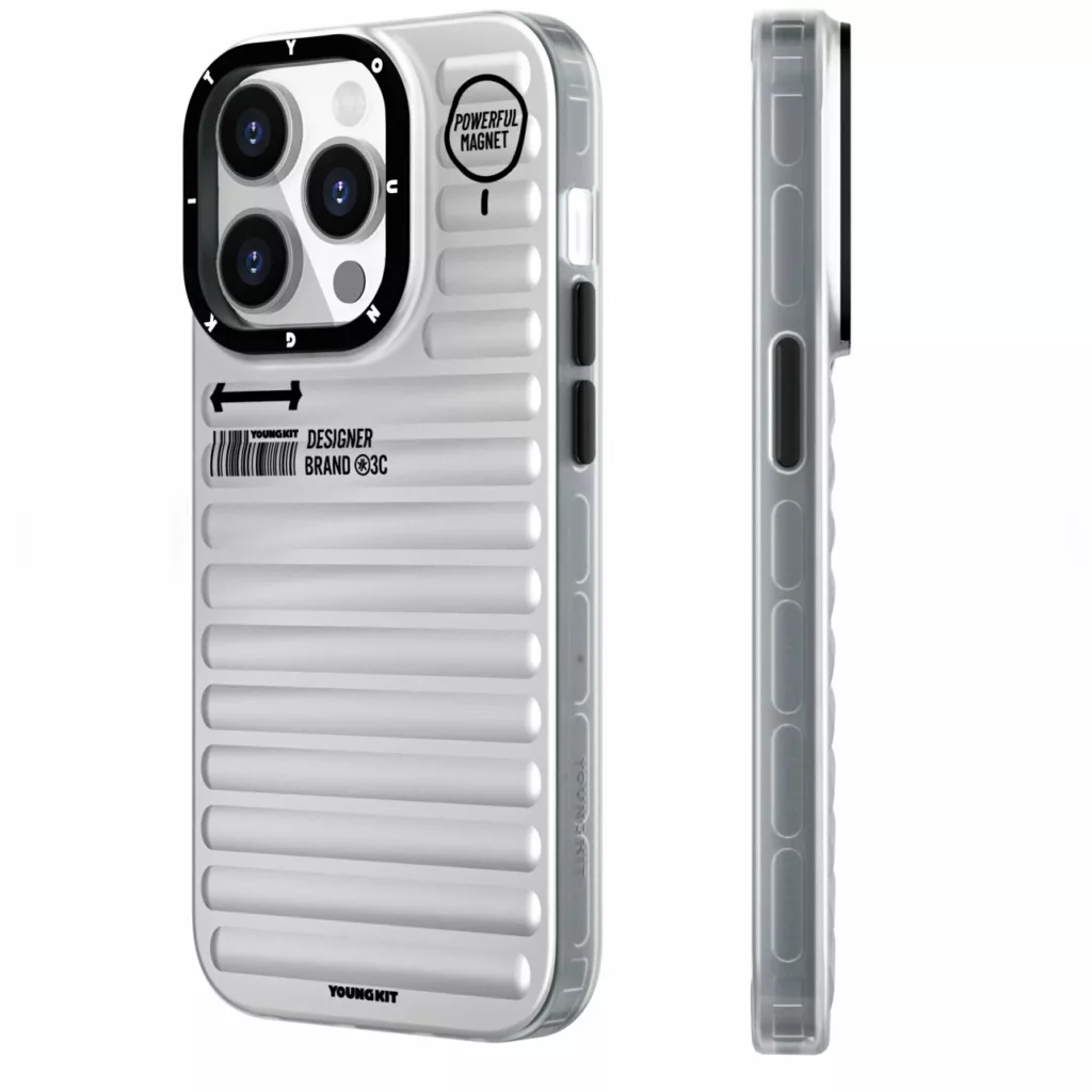 کاور یانگ کیت مدل پافر رنگ تیتانیوم مناسب برای گوشی موبایل اپل iphone 15promax