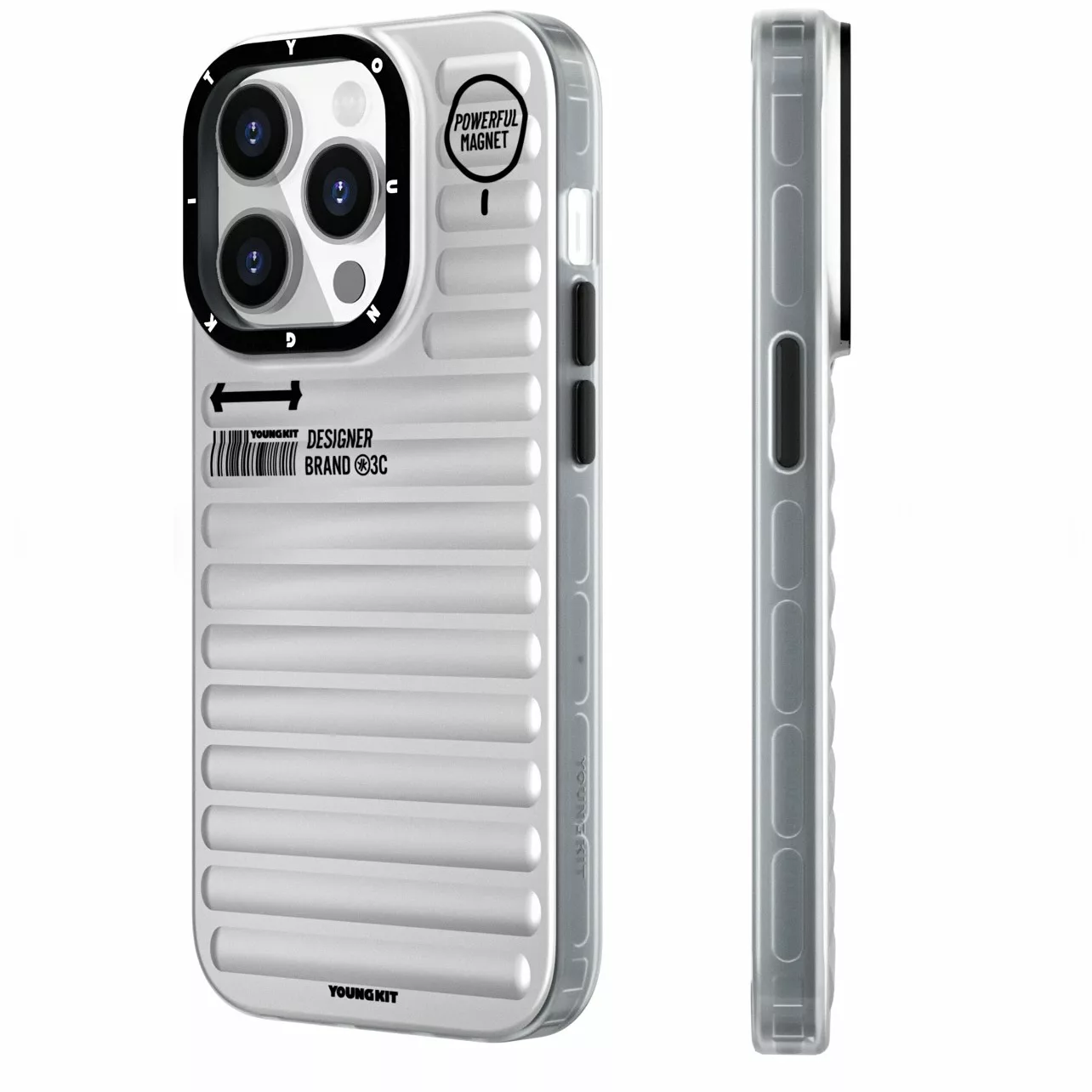 کاور یانگ کیت مدل پافر رنگ تیتانیوم مناسب برای گوشی موبایل اپل iphone 15promax