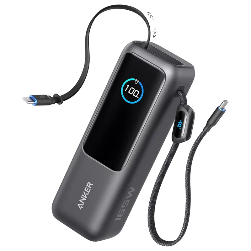 پاوربانک 100 وات انکر مدل A1695 ظرفیت 25000 میلی آمپر ساعت به همراه دو کابل USB-C