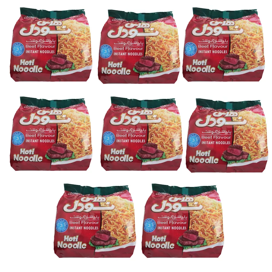 نودل نیمه آماده با طعم گوشت هاتی کارا – بسته 40 عددی