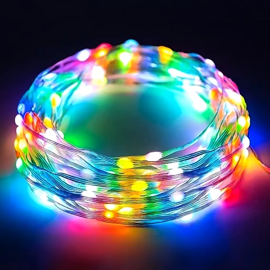 ریسه ال ای دی مدل فول کالر هوشمند بلوتوثی کد RGB IC usb 5v طول 5 متر