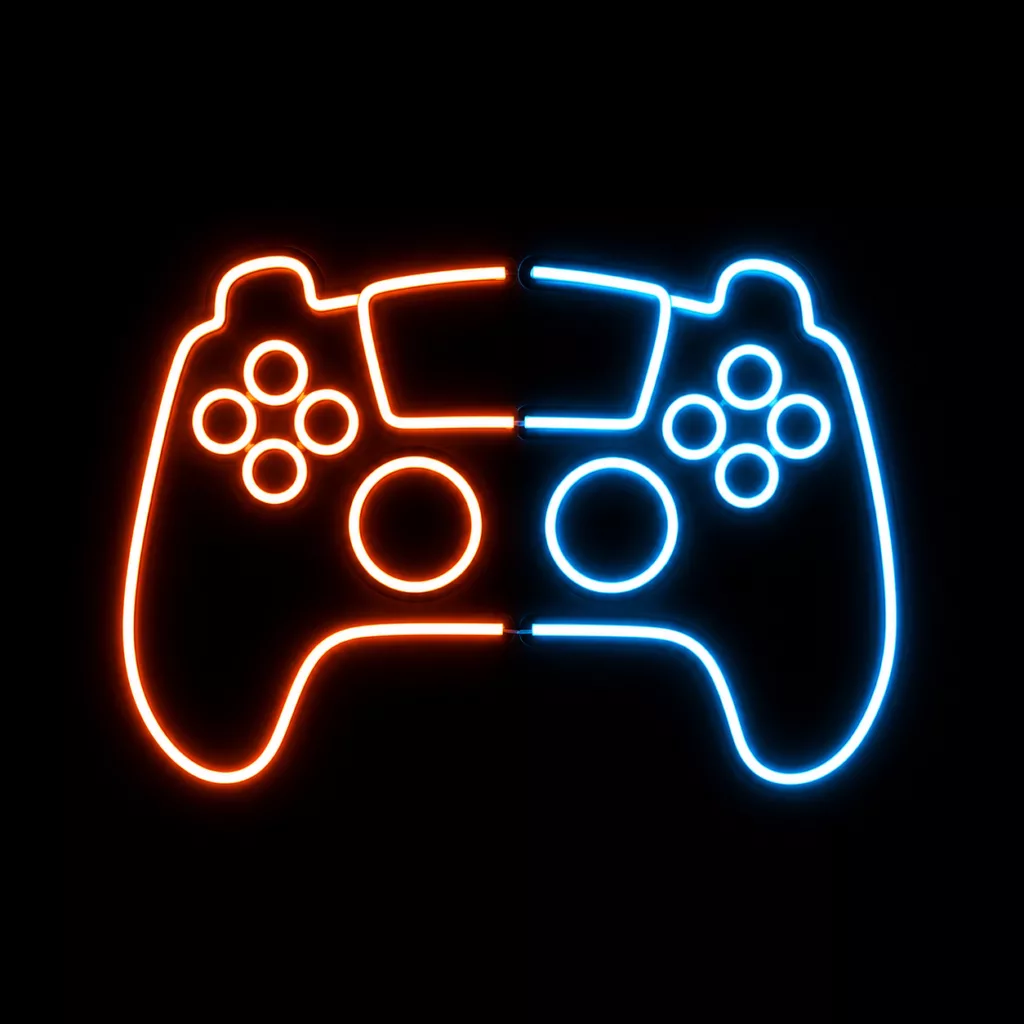 چراغ نئونی طرح دسته PlayStation کد GAMEPAD-2026
