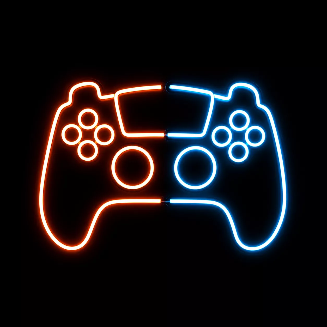چراغ نئونی طرح دسته PlayStation کد GAMEPAD-2026