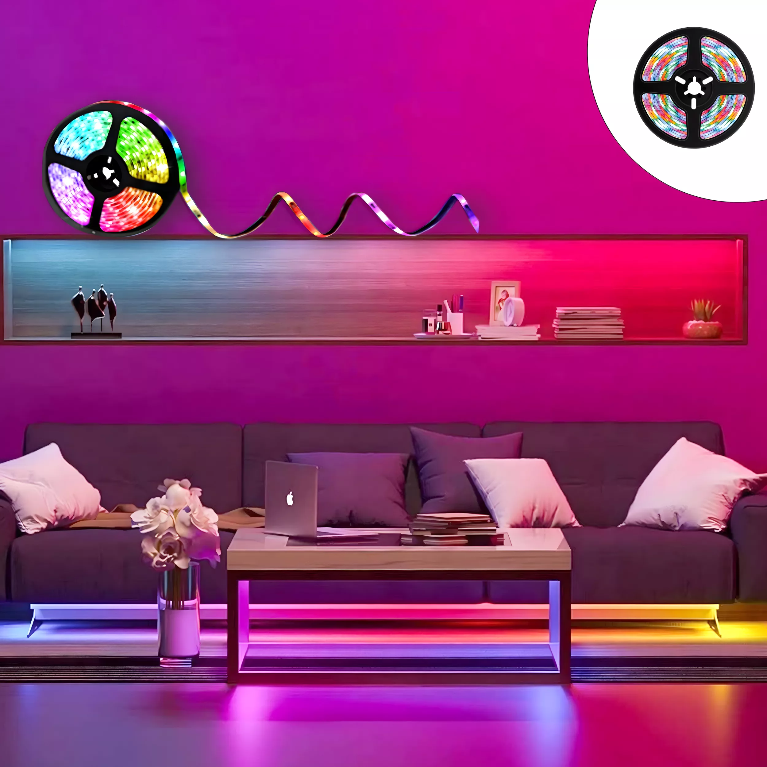 ریسه ال ای دی پرودو مدل RGB LIGHT STRIP  طول 5 متر