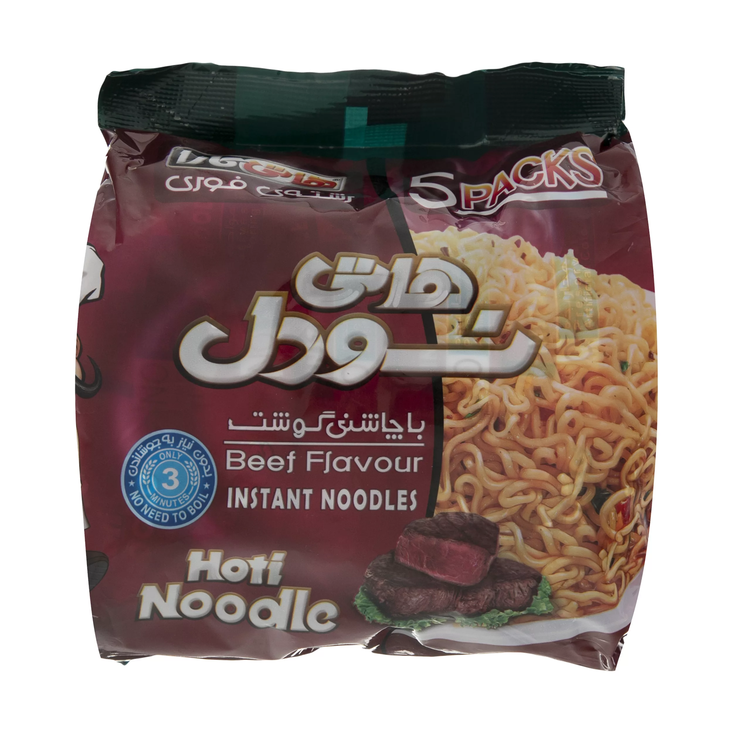 هاتی نودل با عصاره گوشت هاتی کارا - 77 گرم بسته 5 عددی هاتی نودل با عصاره گوشت هاتی کارا - 77 گرم بسته 5 عددی