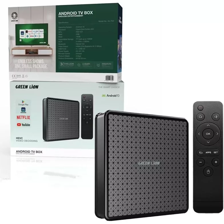 اندرویدباکس گرین لاین مدل 4K - 16GB GL-TV5