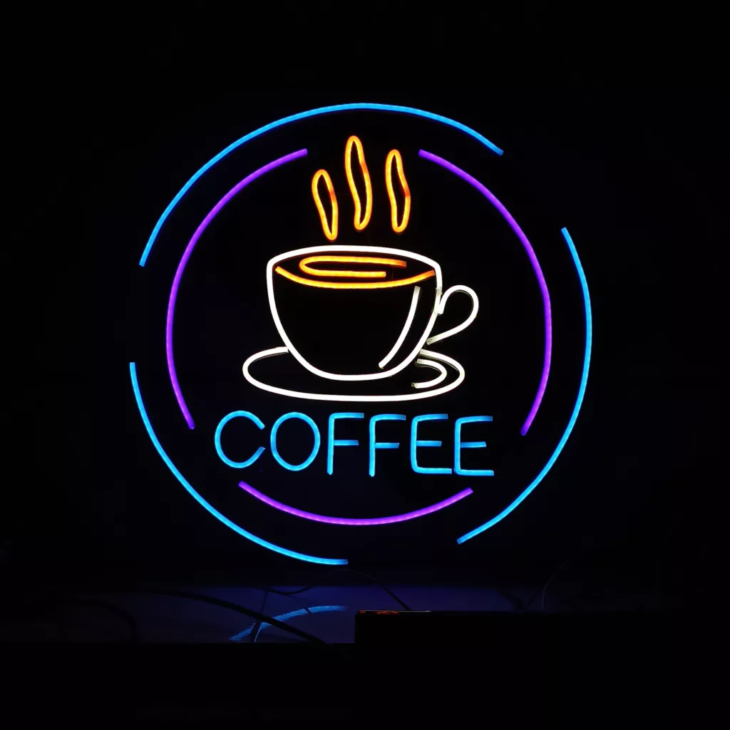 چراغ نئونی طرح coffee کد CO2025