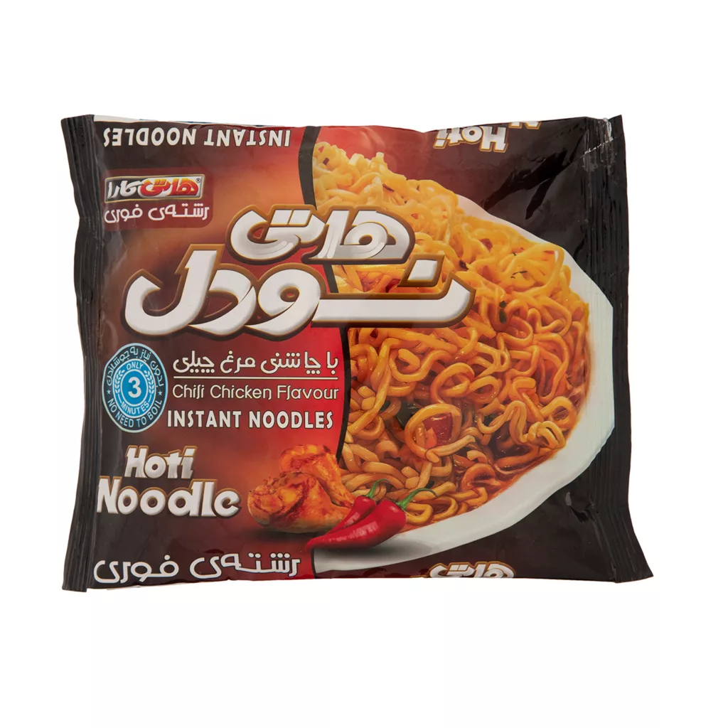 نودل تند (چیلی) هاتی کارا مدل نیمه آماده وزن 77 گرم بسته 40 عددی